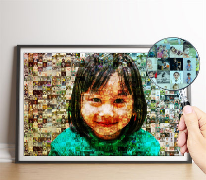 Personalized Photo Collage: Unique Gift for Sisters - Mosaic Art Photo Frame