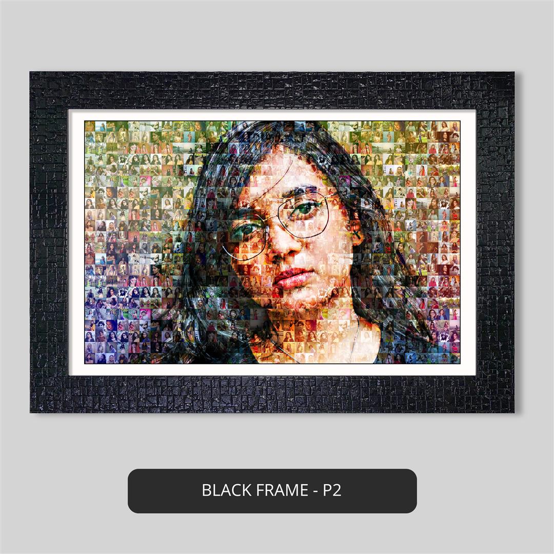 Creative birthday gift ideas for sister: Photo frame mosaic with sentimental touch