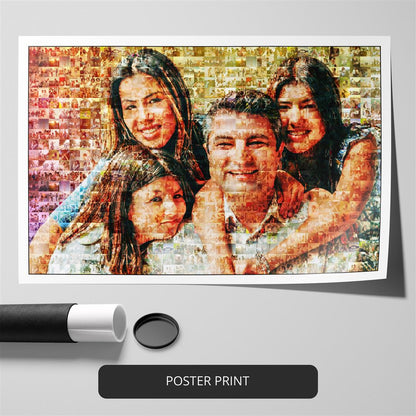 Unique Christmas gifts for family: Personalized mosaic photo frame