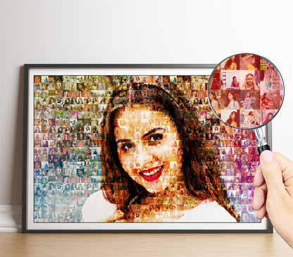 Personalized Photo Collage: Unique Birthday Gift for Wife - Custom Mosaic Collage Frame