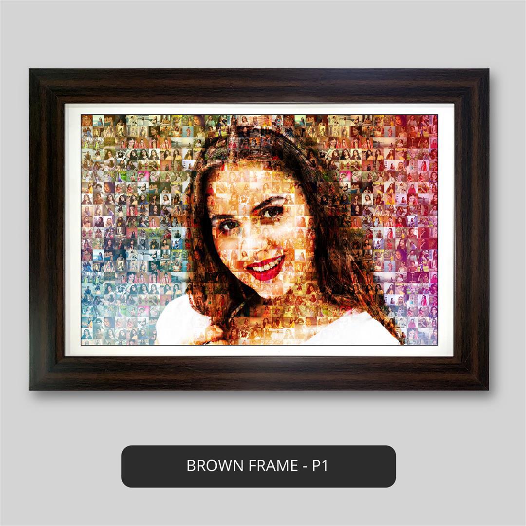 Unique Photo Gifts for Her: Personalized Collage Frame - Custom Mosaic Design