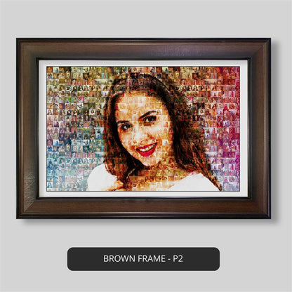 Custom Birthday Gifts for Her: Personalized Photo Collage - Mosaic Frame