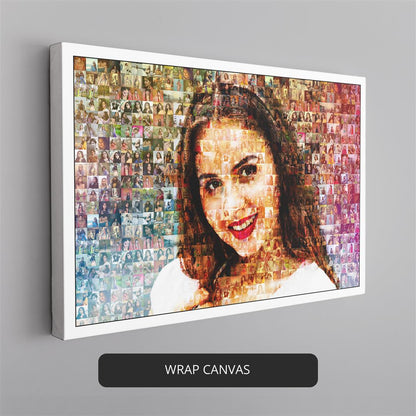 Personalized Anniversary Gifts for Her: Photo Mosaic Frame - Custom Collage