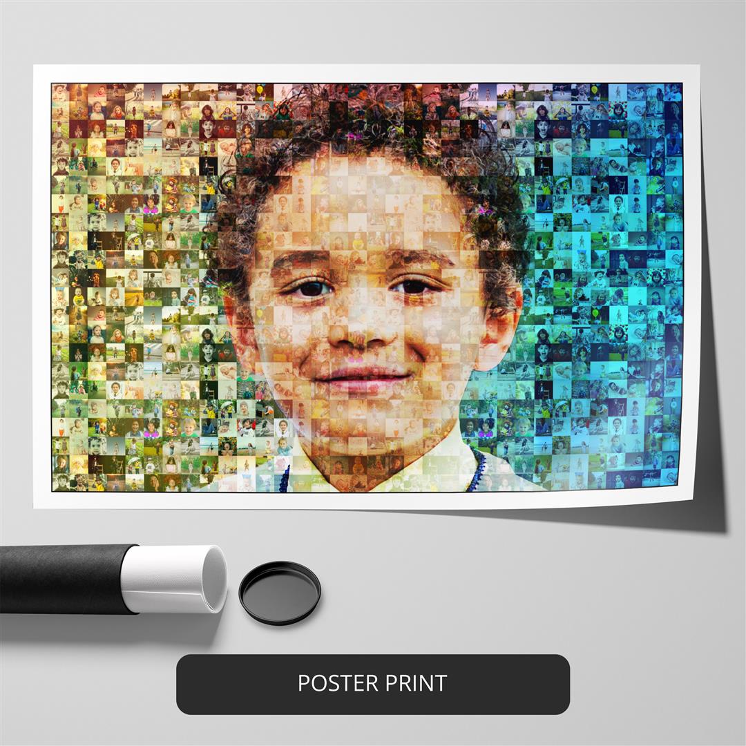 Mosaic photo print gifts for my son: Customized and memorable