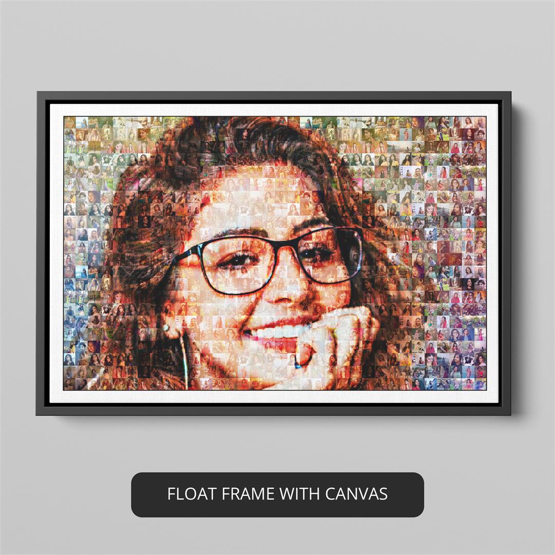 Cute Couple Gifts - Handcrafted Photo Mosaic to Capture Your Love Story