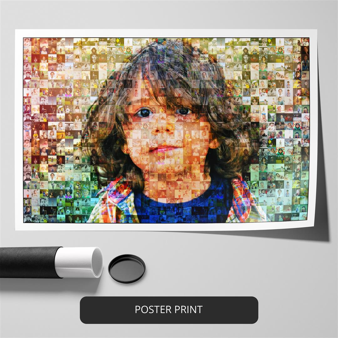 Stunning photo mosaic art - Ideal birthday gift for your wife or girlfriend