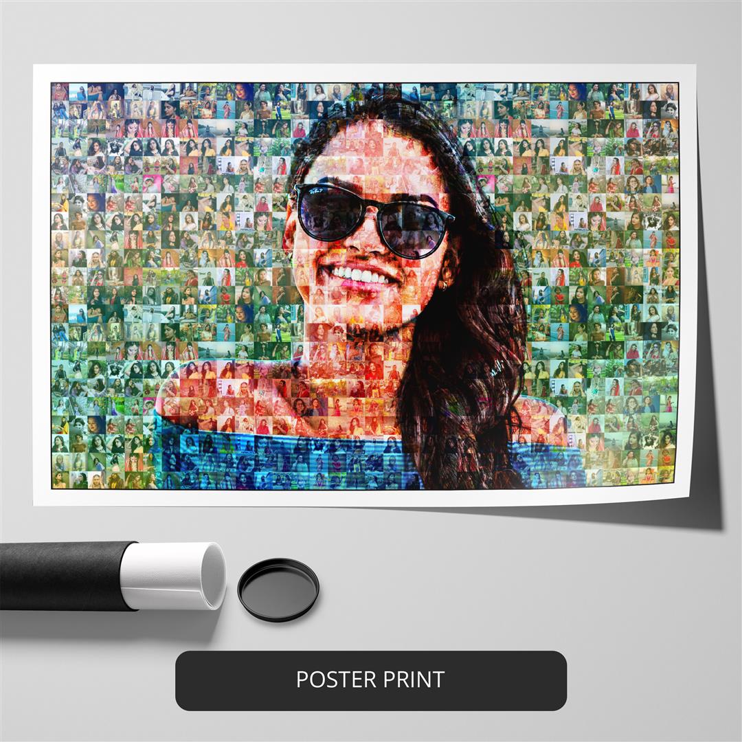 Best birthday gifts for her - Unique photo mosaic for a memorable celebration