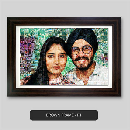 Good engagement gifts: Celebrate their love story with a personalized photo mosaic