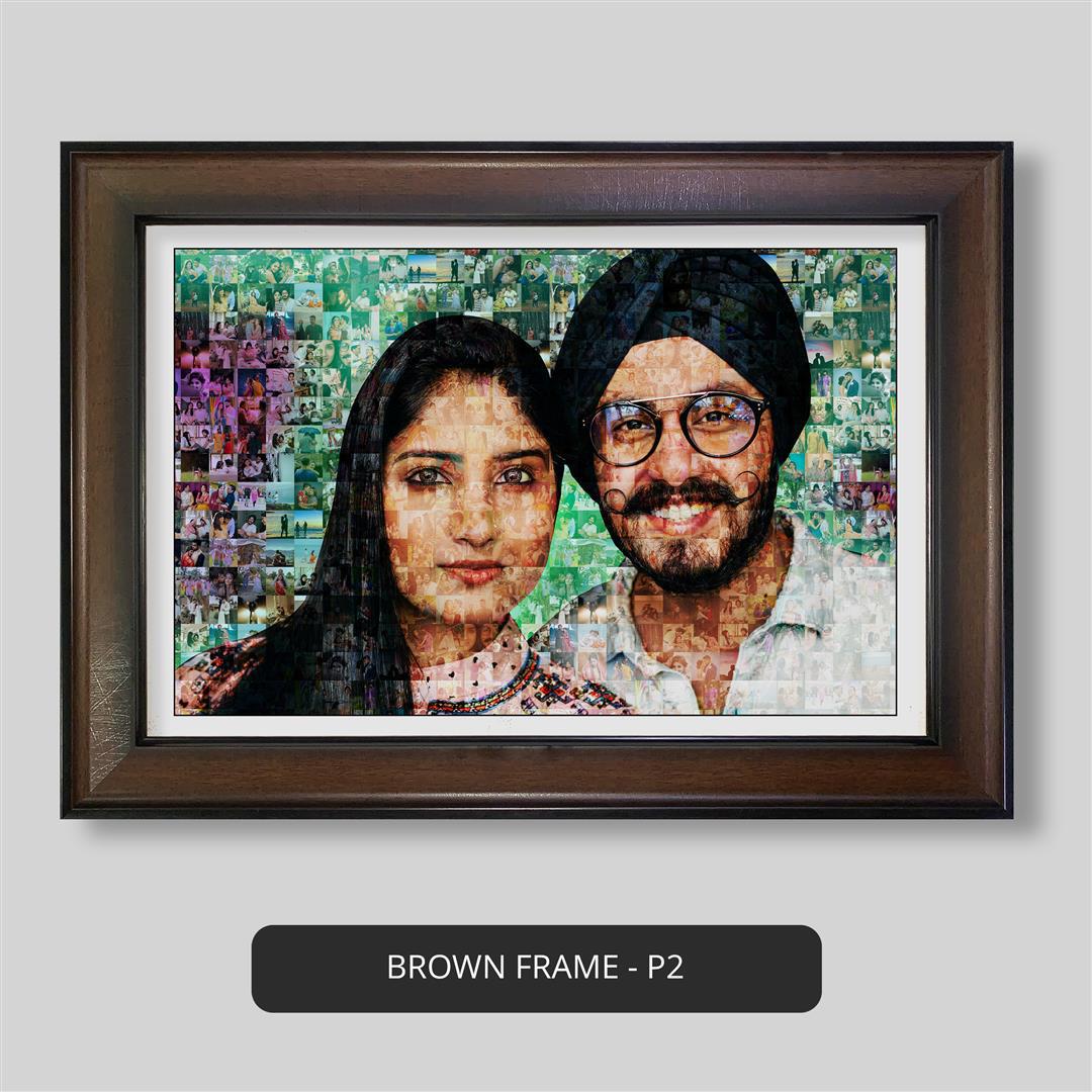 1st anniversary gift for couple: Commemorate their milestone with a beautiful photo mosaic