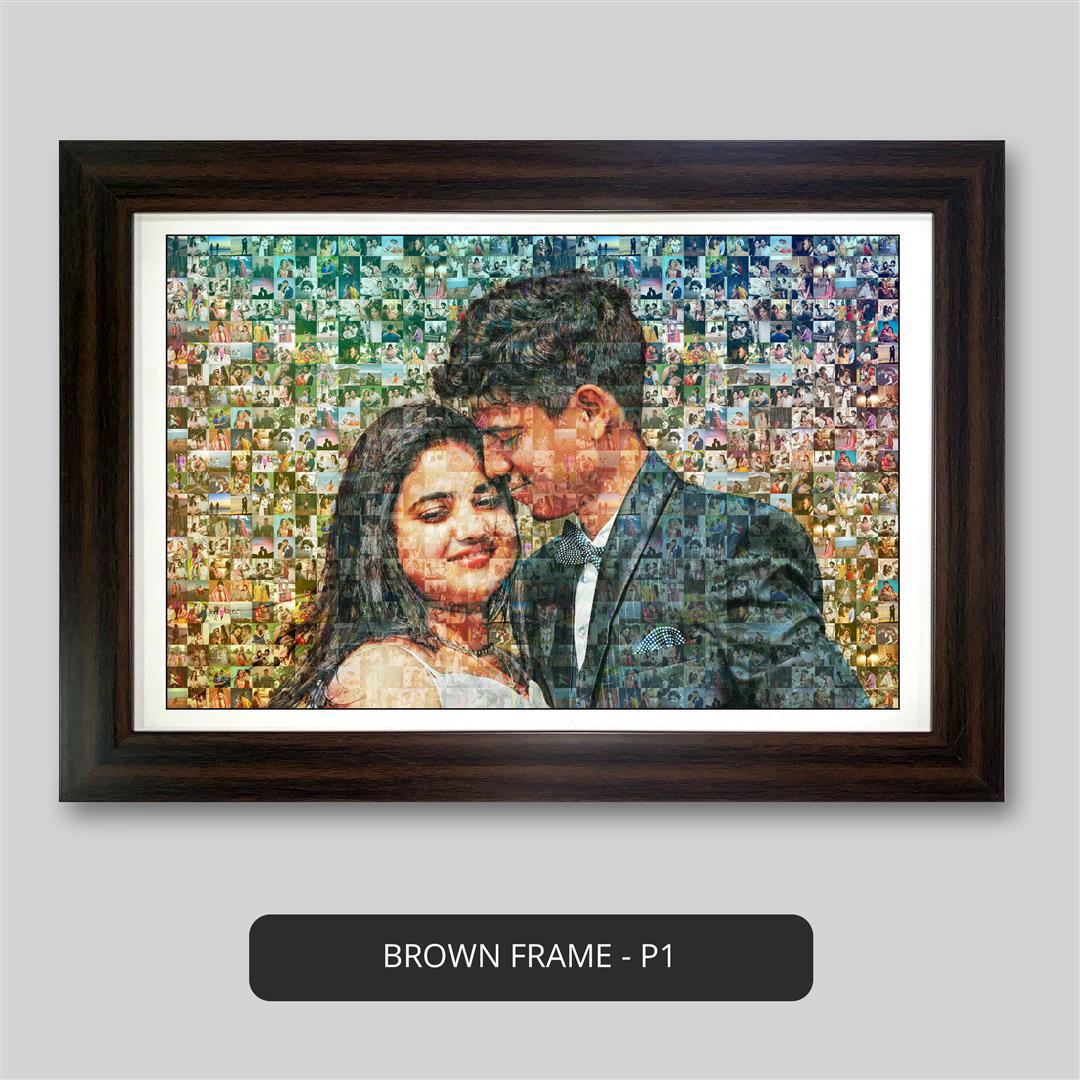 Wedding gift for husband - Capture your special day with a beautiful photo mosaic