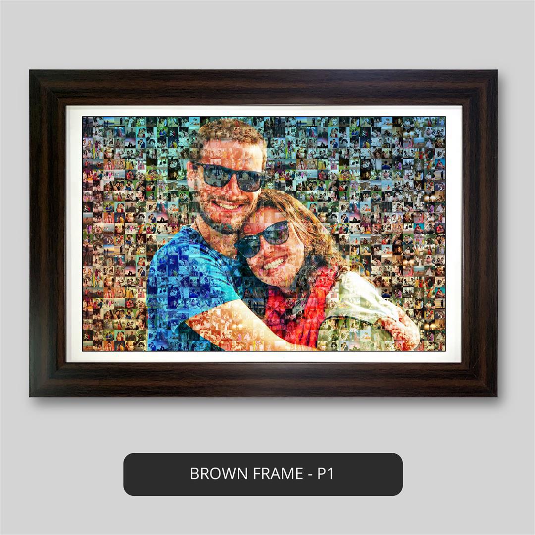 Creative birthday gift ideas for sister: Custom photo frame mosaic