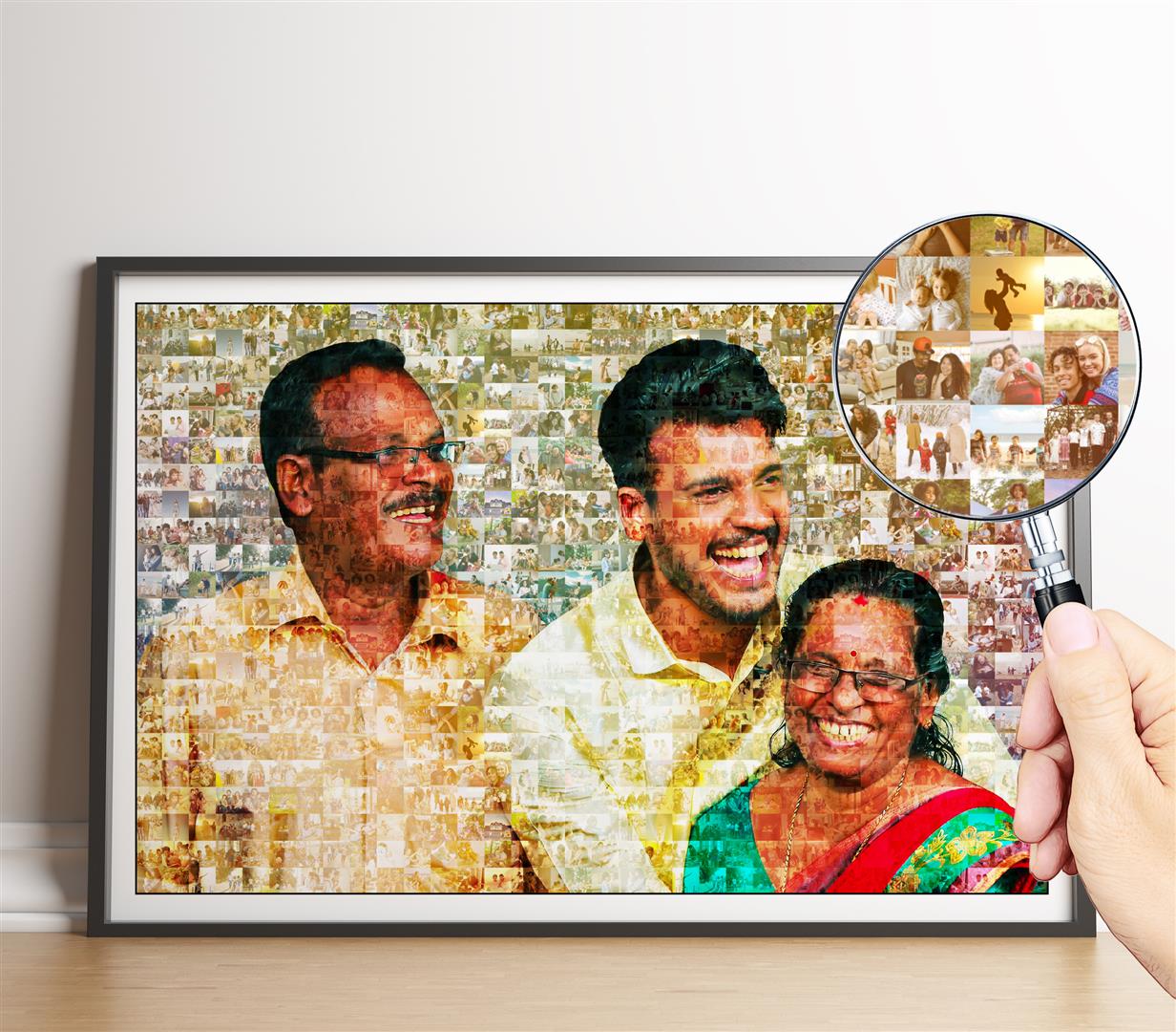 Christmas gifts for mum: Personalized photo frame mosaic for a unique and heartfelt present