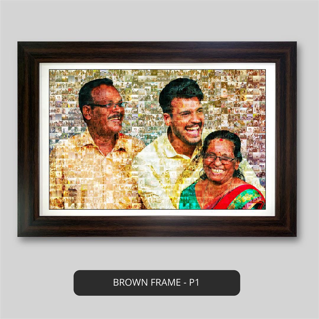 Birthday ideas for mom: Consider a beautiful photo frame mosaic as a thoughtful gift