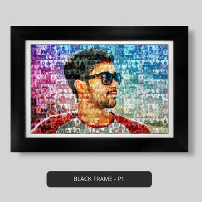 Customized anniversary gift - Mosaic photo collage for him