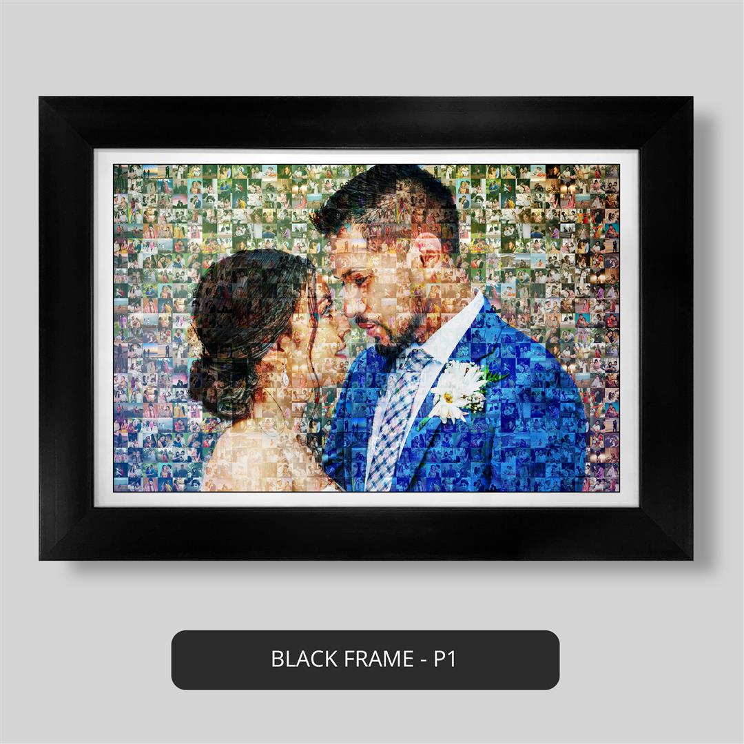 Couple gift ideas: Creative photo mosaic gift for anniversaries