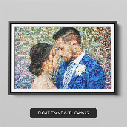 Best wedding gifts for friends: Unique personalized photo mosaic