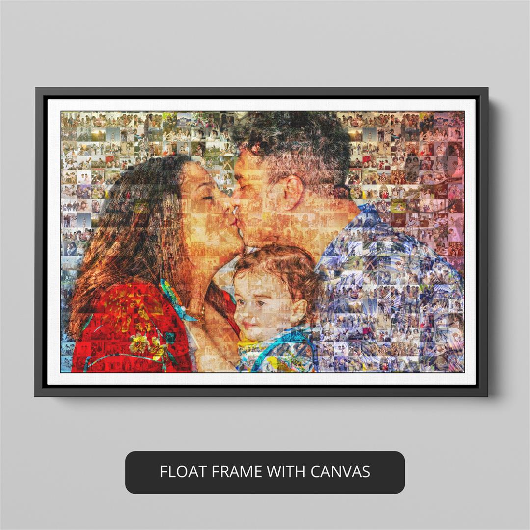 Product Photo Mosaic: Personalized artwork for couples